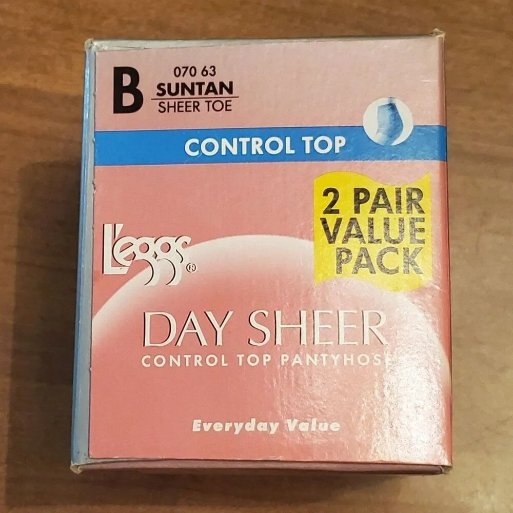 L'eggs Day Sheer Control Top Pantyhose 2 Pair Value Pack Sz B Suntan Sheer Top